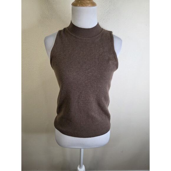 EXPRESS Mocha Brown Knit Duster Sweater Cardigan Skirt, and Tank Wool Small 3 Pc - Picture 9 of 16